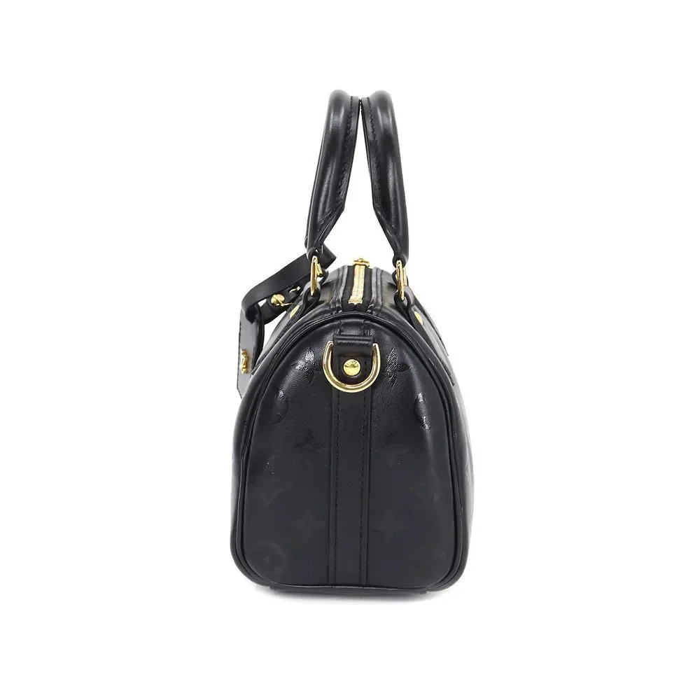 Louis Vuitton Speedy BB Empreinte Leather Chain Shoulder Bag Black
